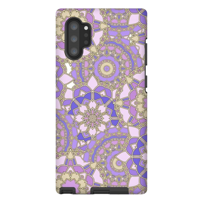Galaxy Note 10 plus StrongFit Purple mosaic by Julia Badeeva