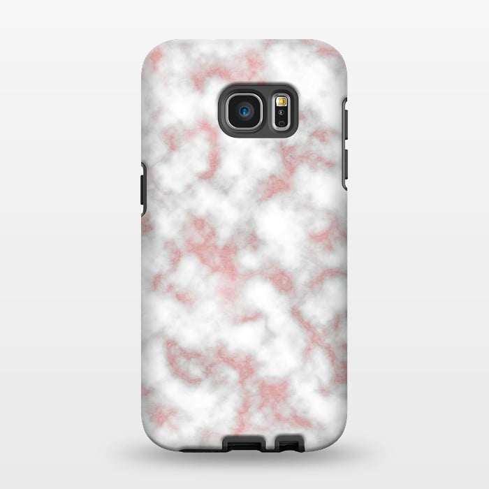 Galaxy S7 EDGE StrongFit Rose Gold Marble Texture by Julie Erin Designs