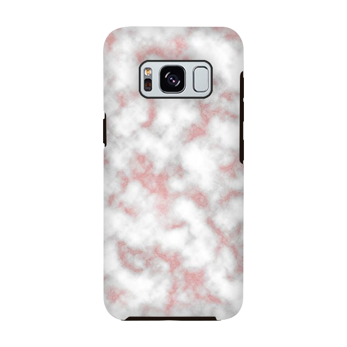 Galaxy S8 StrongFit Rose Gold Marble Texture by Julie Erin Designs