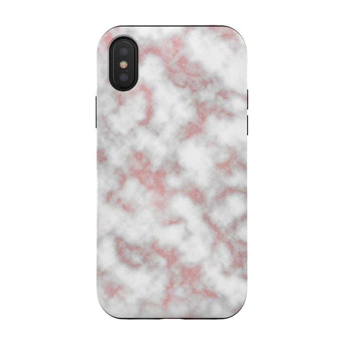 iPhone Xs / X StrongFit Rose Gold Marble Texture by Julie Erin Designs