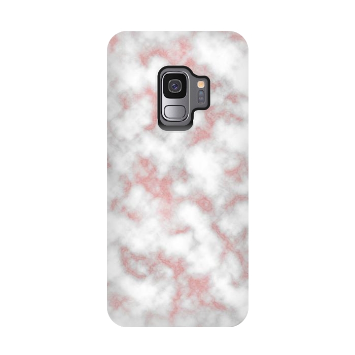 Galaxy S9 StrongFit Rose Gold Marble Texture by Julie Erin Designs