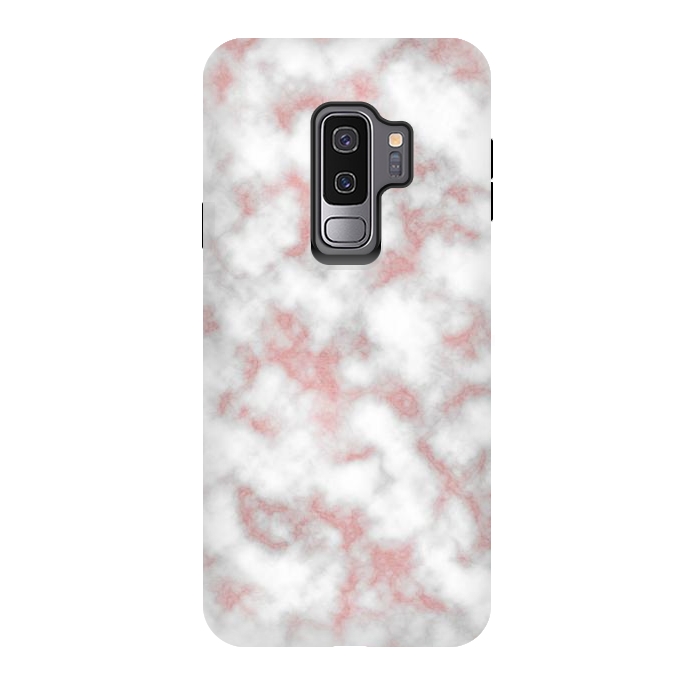 Galaxy S9 plus StrongFit Rose Gold Marble Texture by Julie Erin Designs