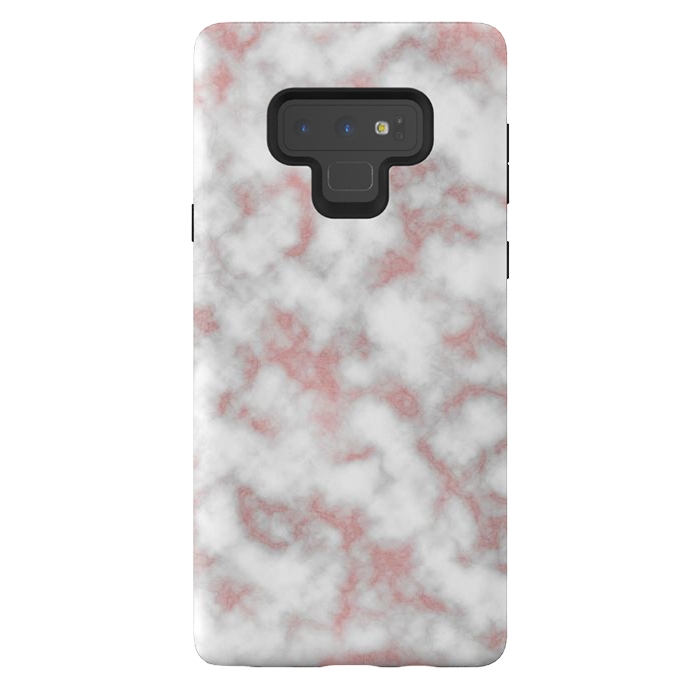 Galaxy Note 9 StrongFit Rose Gold Marble Texture by Julie Erin Designs