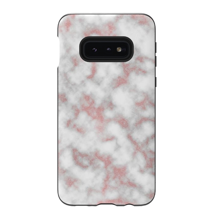 Galaxy S10e StrongFit Rose Gold Marble Texture by Julie Erin Designs