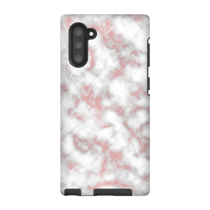 Galaxy Note 10 StrongFit Rose Gold Marble Texture by Julie Erin Designs