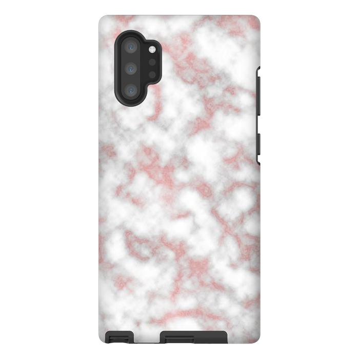 Galaxy Note 10 plus StrongFit Rose Gold Marble Texture by Julie Erin Designs