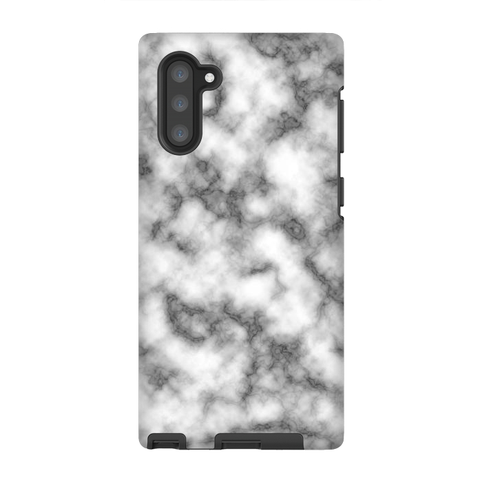 Galaxy Note 10 StrongFit Black and White Marble Texture by Julie Erin Designs