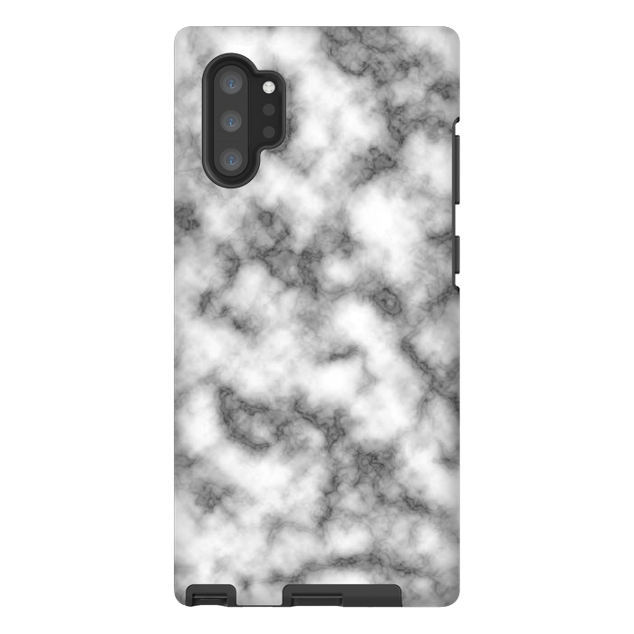 Galaxy Note 10 plus StrongFit Black and White Marble Texture by Julie Erin Designs