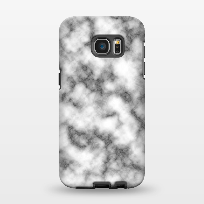 Galaxy S7 EDGE StrongFit Black and White Marble Texture by Julie Erin Designs
