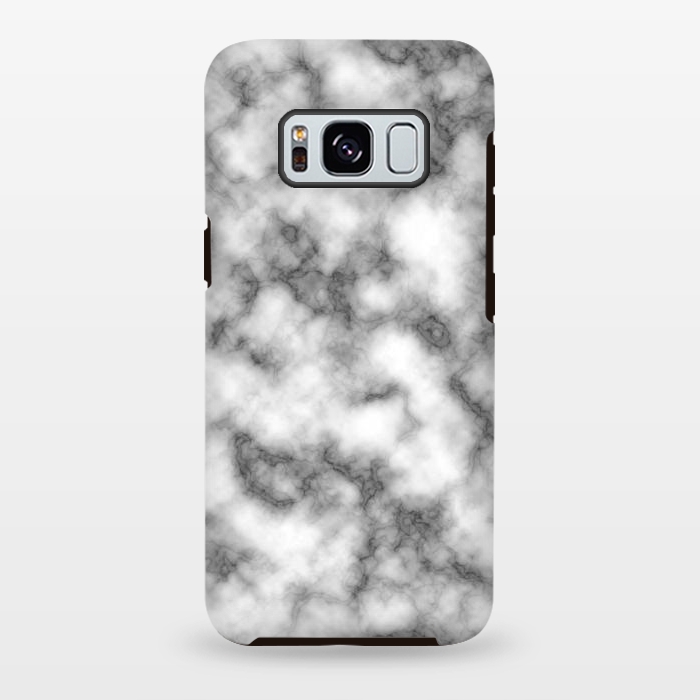Galaxy S8 plus StrongFit Black and White Marble Texture by Julie Erin Designs