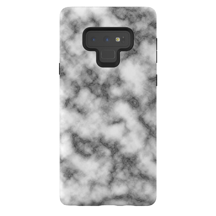Galaxy Note 9 StrongFit Black and White Marble Texture by Julie Erin Designs