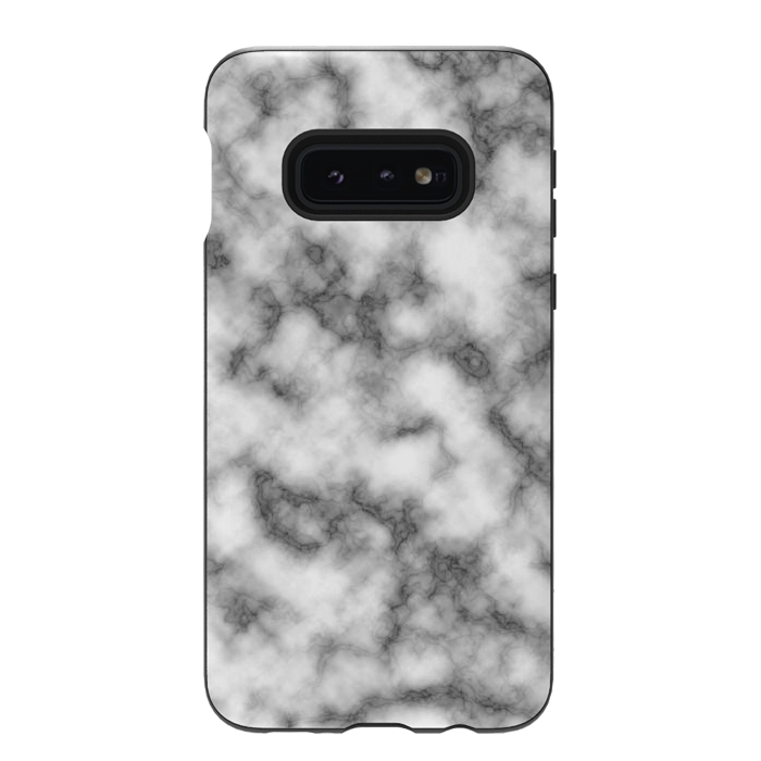 Galaxy S10e StrongFit Black and White Marble Texture by Julie Erin Designs
