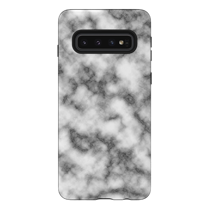 Galaxy S10 StrongFit Black and White Marble Texture by Julie Erin Designs