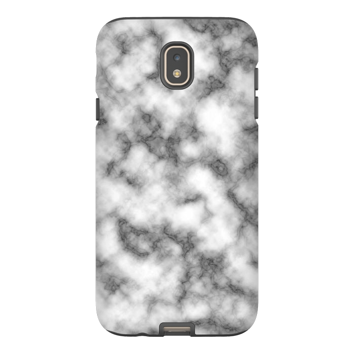Galaxy J7 StrongFit Black and White Marble Texture by Julie Erin Designs