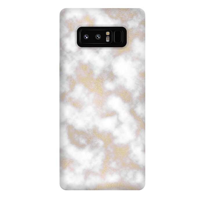 Galaxy Note 8 StrongFit Gold and White Marble Texture by Julie Erin Designs