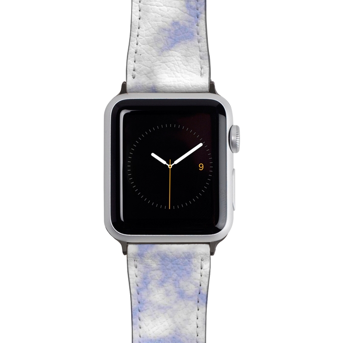 Watch 42mm / 44mm Strap PU leather Blue and White Marble Texture by Julie Erin Designs