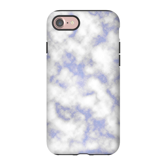 iPhone 7 StrongFit Blue and White Marble Texture by Julie Erin Designs