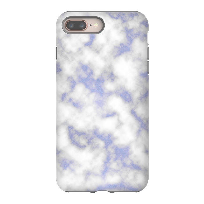 iPhone 7 plus StrongFit Blue and White Marble Texture by Julie Erin Designs