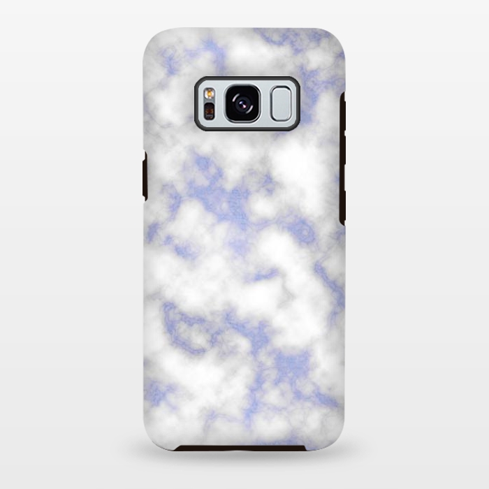 Galaxy S8 plus StrongFit Blue and White Marble Texture by Julie Erin Designs
