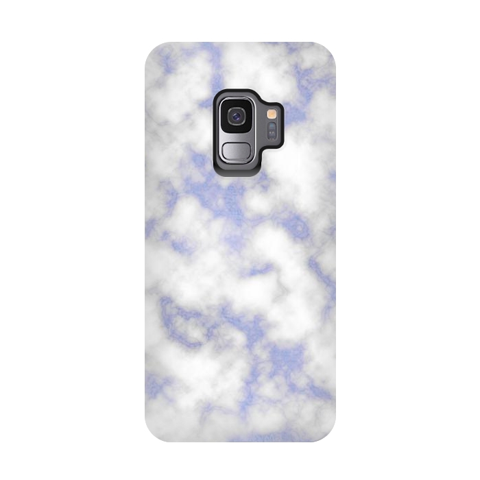 Galaxy S9 StrongFit Blue and White Marble Texture by Julie Erin Designs