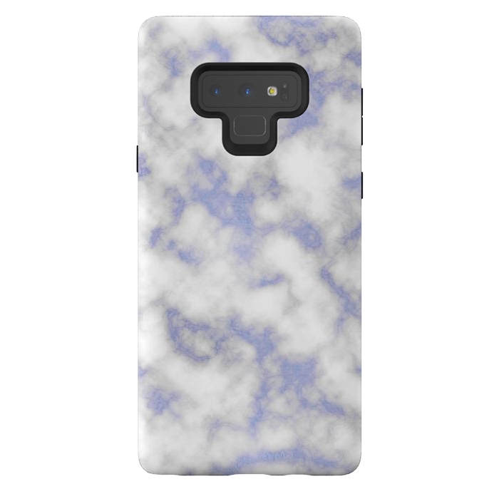 Galaxy Note 9 StrongFit Blue and White Marble Texture by Julie Erin Designs