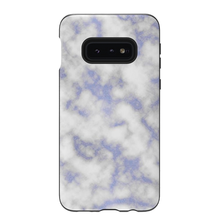 Galaxy S10e StrongFit Blue and White Marble Texture by Julie Erin Designs