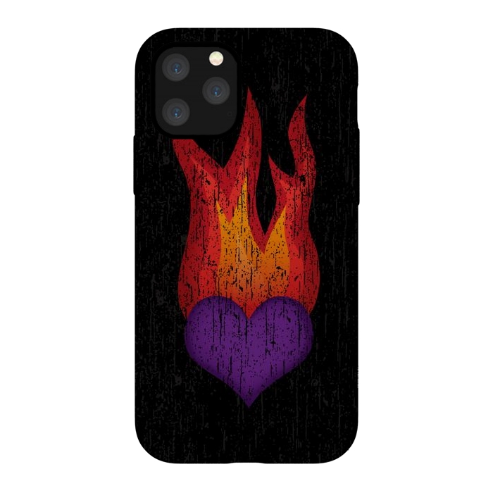 iPhone 11 Pro StrongFit Heart on Fire by Majoih