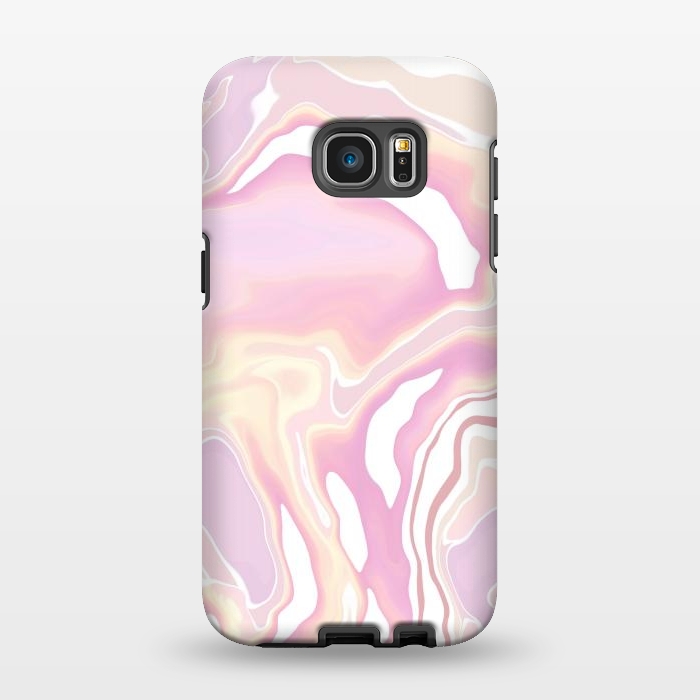 Galaxy S7 EDGE StrongFit Pink marble art by Jms