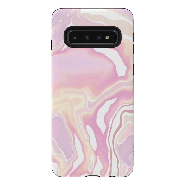 Galaxy S10 StrongFit Pink marble art by Jms
