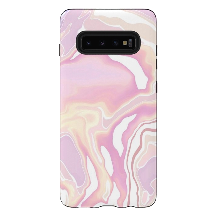 Galaxy S10 plus StrongFit Pink marble art by Jms
