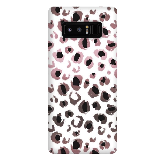 Galaxy Note 8 StrongFit Pink brown leopard print spots by Oana 