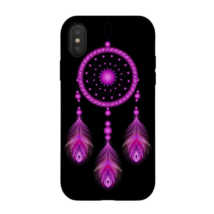 iPhone Xs / X StrongFit Pink dream catcher  by Winston