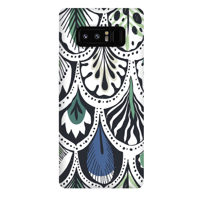 Galaxy Note 8 StrongFit boho feather pattern 2 by MALLIKA