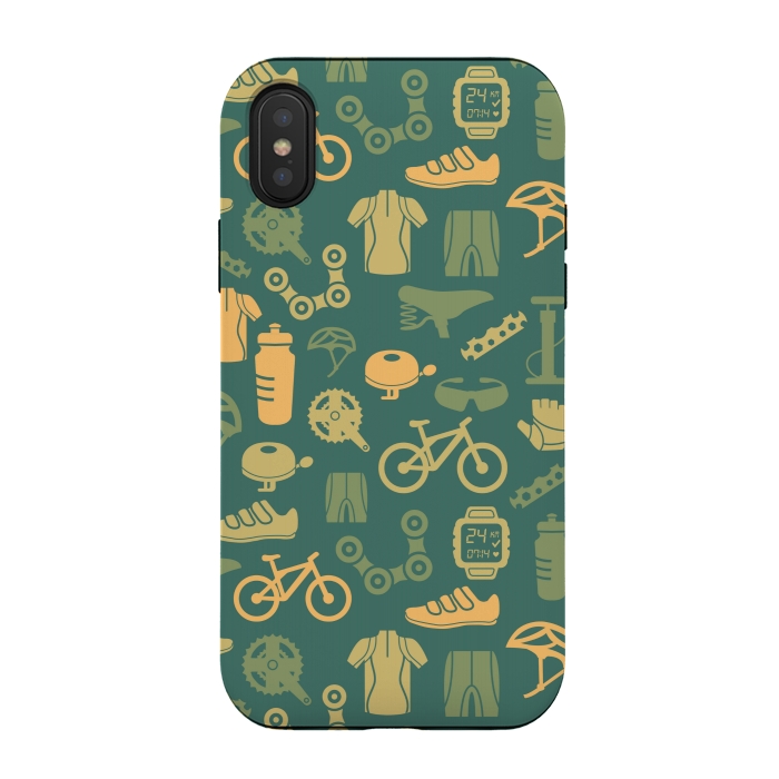 iPhone Xs / X StrongFit cycling is love by MALLIKA