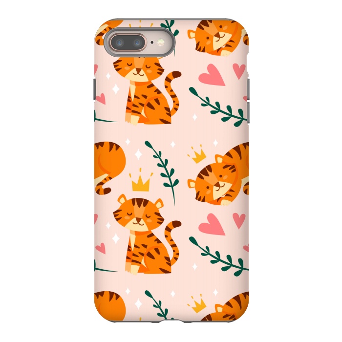 iPhone 7 plus StrongFit CUTE TIGER PRINT 2  by MALLIKA