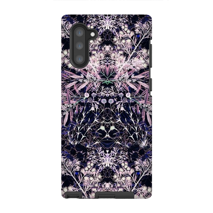 Galaxy Note 10 StrongFit Vintage wild flowers illustration by Oana 