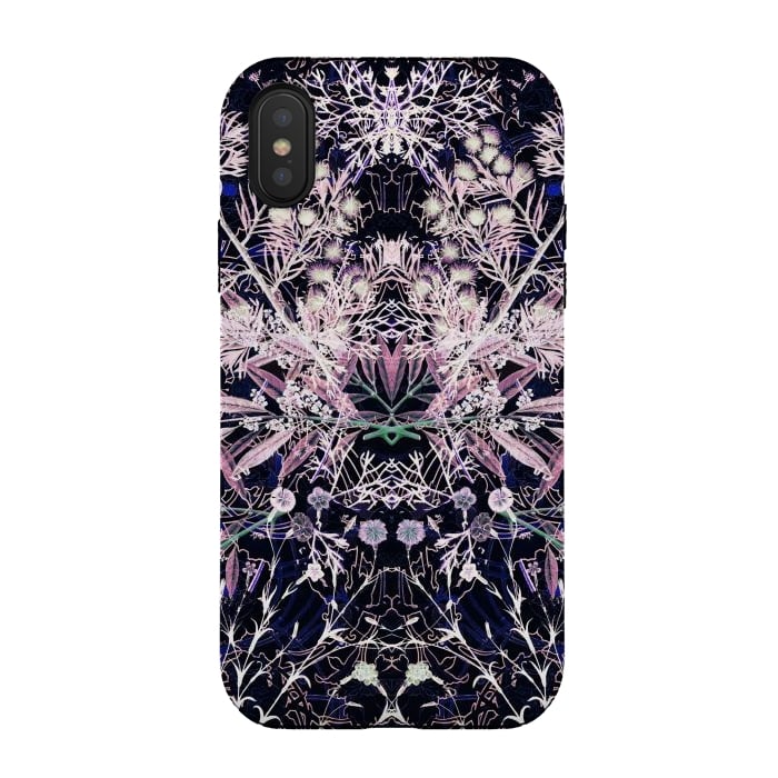 iPhone Xs / X StrongFit Vintage wild flowers illustration by Oana 