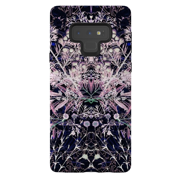 Galaxy Note 9 StrongFit Vintage wild flowers illustration by Oana 