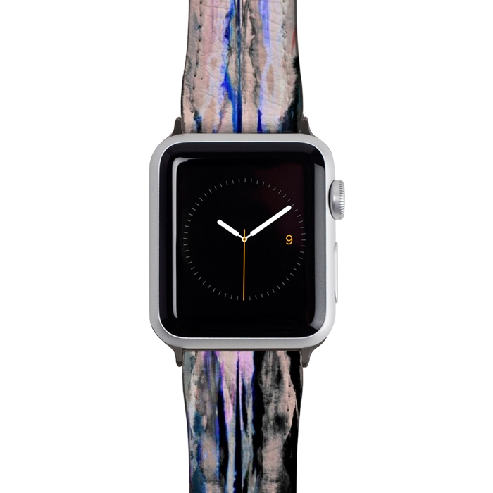 Watch 42mm / 44mm Strap PU leather Stylised mountain landscape painting by Oana 