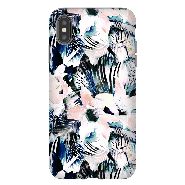 iPhone Xs Max StrongFit Jungle leaves and flowers by Oana 