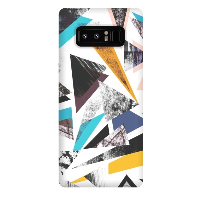 Galaxy Note 8 StrongFit Colorful textured triangles by Oana 