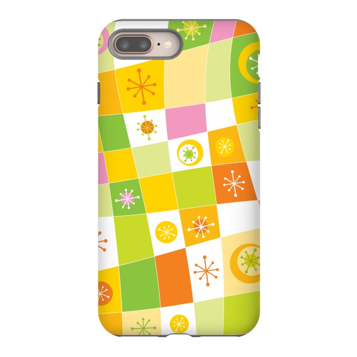 iPhone 7 plus StrongFit orange yellow ethnic pattern 2 by MALLIKA