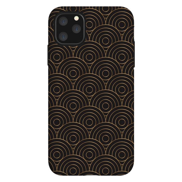 iPhone 11 Pro Max StrongFit golden copper circle pattern by MALLIKA