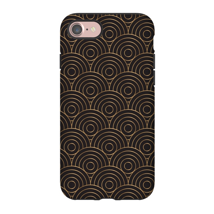 iPhone 7 StrongFit golden copper circle pattern by MALLIKA