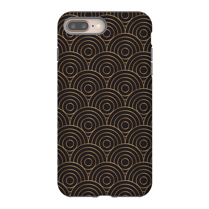 iPhone 7 plus StrongFit golden copper circle pattern by MALLIKA