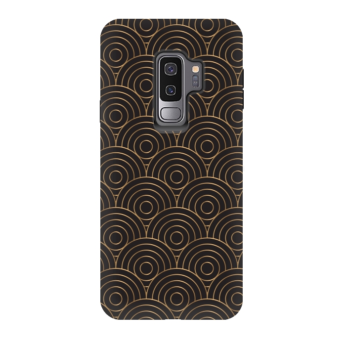 Galaxy S9 plus StrongFit golden copper circle pattern by MALLIKA