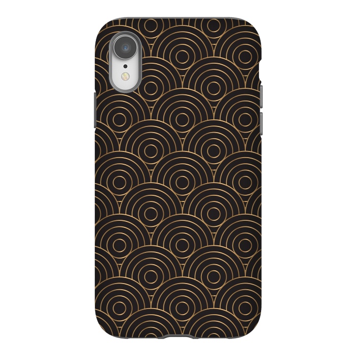 iPhone Xr StrongFit golden copper circle pattern by MALLIKA