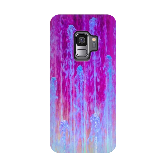 Galaxy S9 StrongFit Pink blue abstract  by Winston