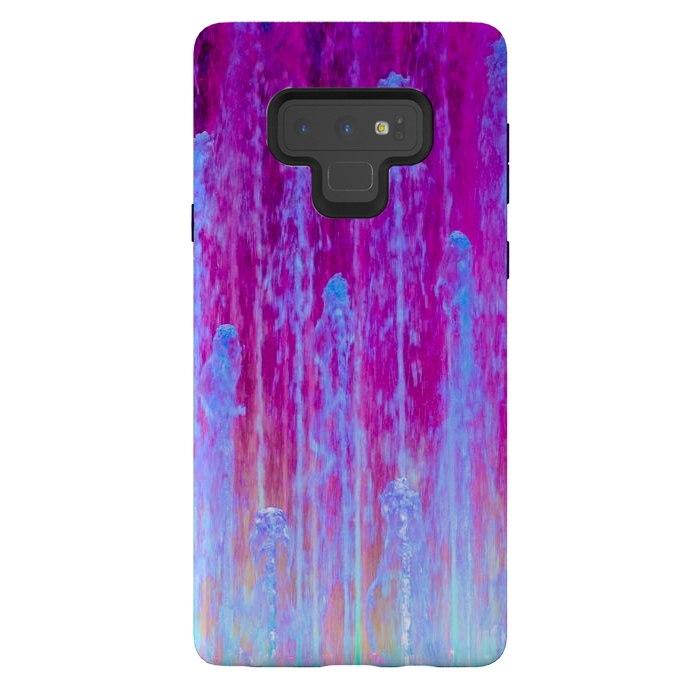 Galaxy Note 9 StrongFit Pink blue abstract  by Winston