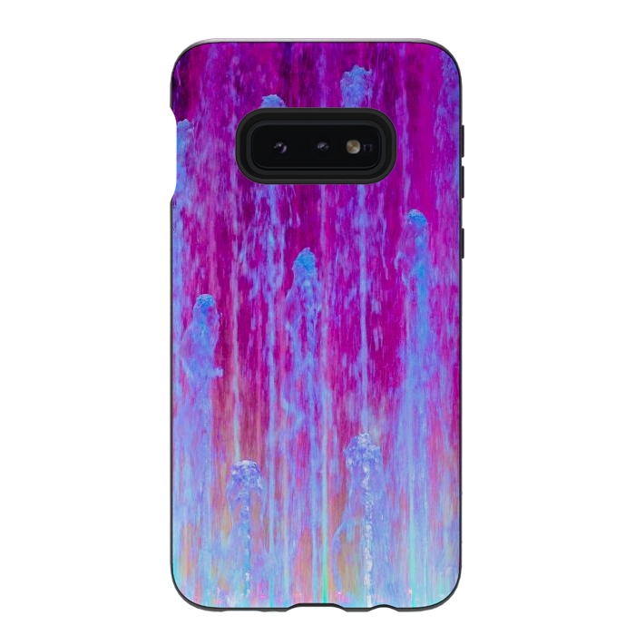 Galaxy S10e StrongFit Pink blue abstract  by Winston